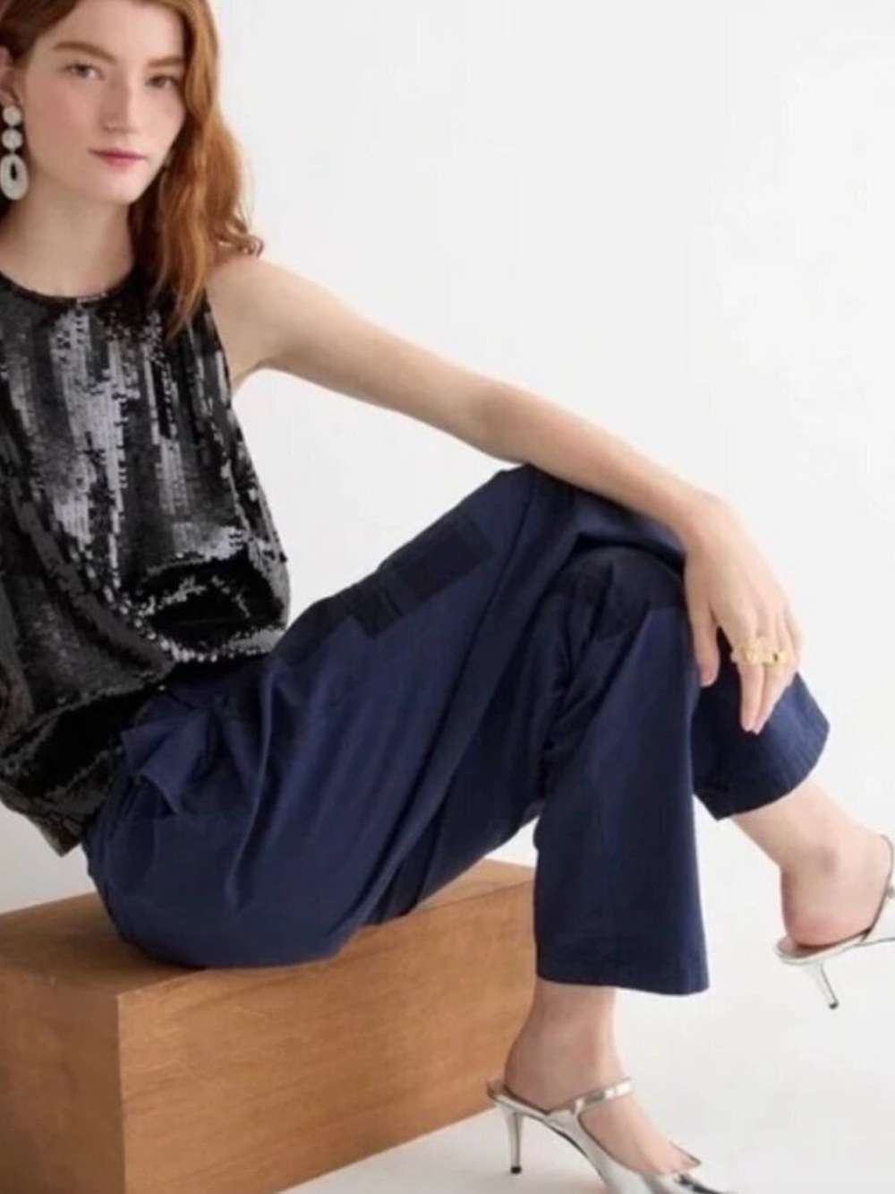 NWOT J. Crew Collection Sequin Top